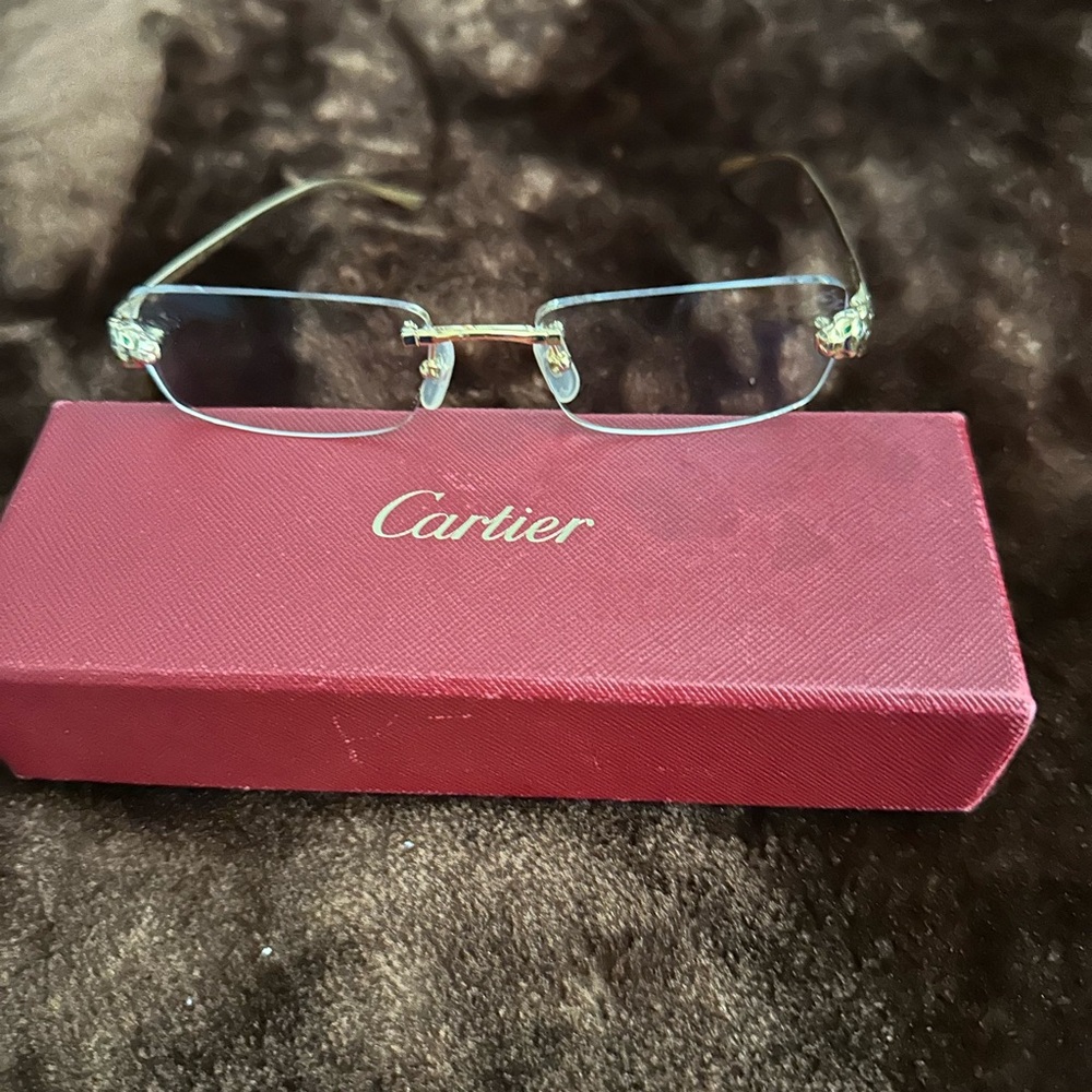 Cartier Women's Glasses with Gold Accents